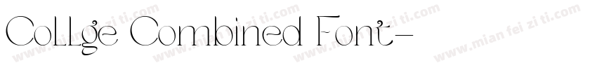 Collge Combined Font字体转换